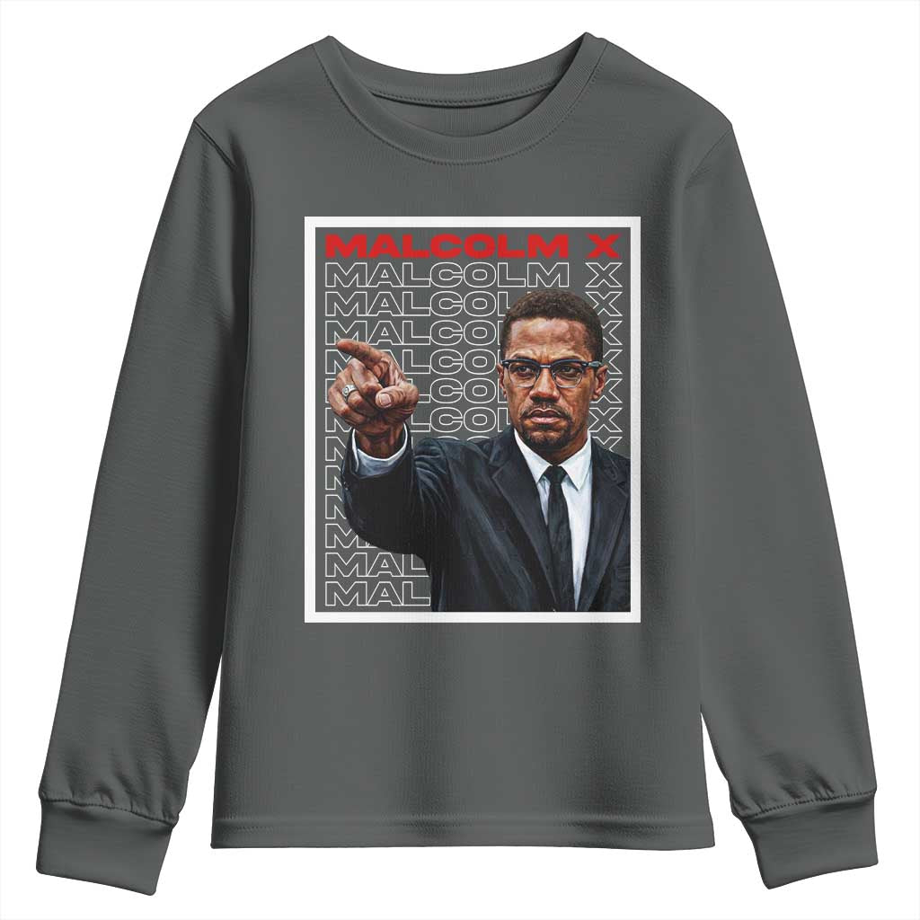 Malcolm X Legend Youth Sweatshirt African American Activist Legacy - Wonder Print Shop