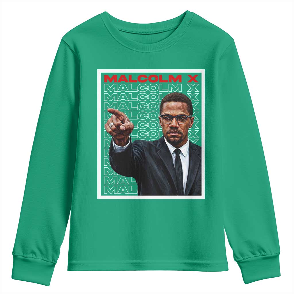 Malcolm X Legend Youth Sweatshirt African American Activist Legacy - Wonder Print Shop