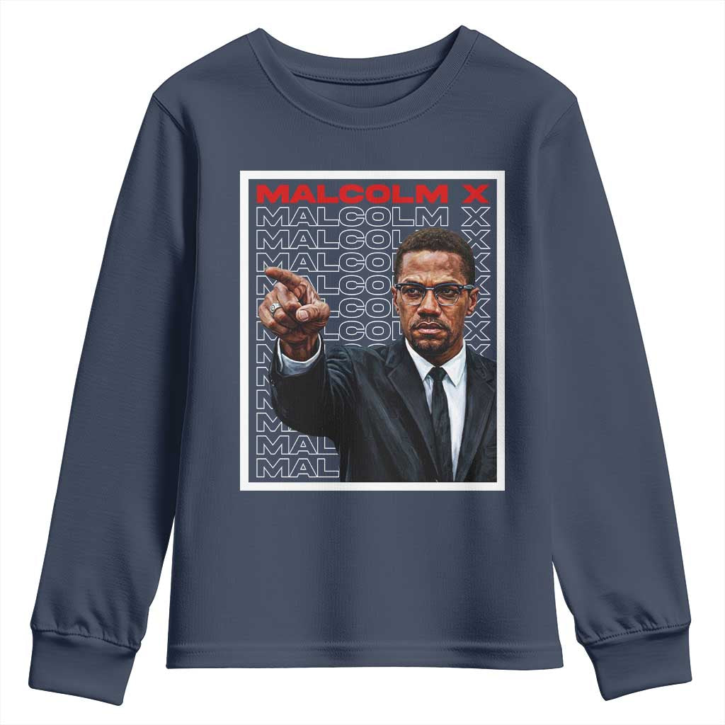 Malcolm X Legend Youth Sweatshirt African American Activist Legacy - Wonder Print Shop