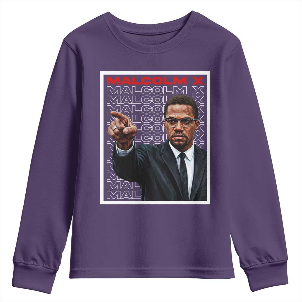 Malcolm X Legend Youth Sweatshirt African American Activist Legacy - Wonder Print Shop