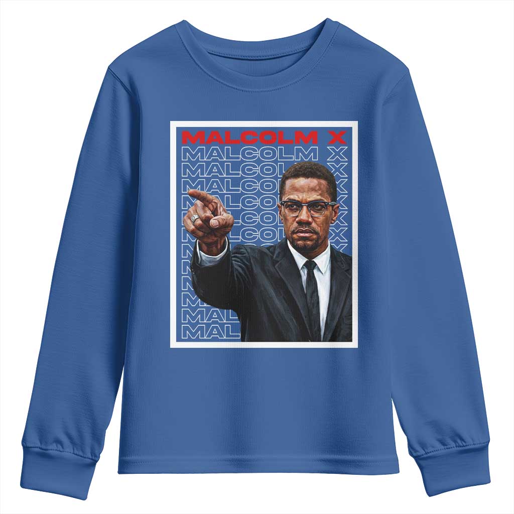 Malcolm X Legend Youth Sweatshirt African American Activist Legacy - Wonder Print Shop