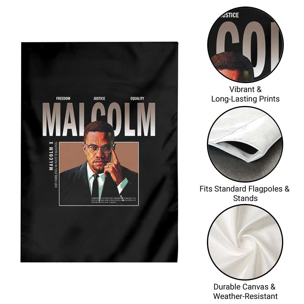 Black History Hero Malcolm X Garden Flag Stumbling Is Not Falling TS12
