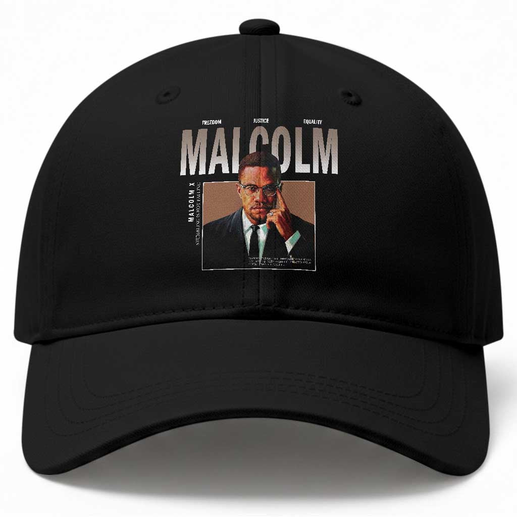 Black History Hero Malcolm X Baseball Cap Stumbling Is Not Falling