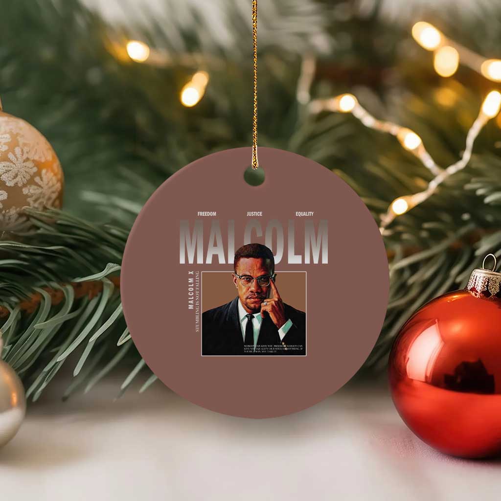 Black History Hero Malcolm X Ceramic Ornament Stumbling Is Not Falling TS12