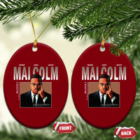 Black History Hero Malcolm X Ceramic Ornament Stumbling Is Not Falling TS12