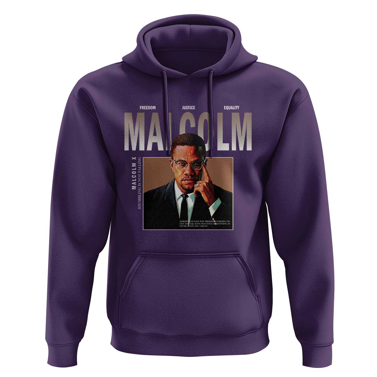 Black History Hero Malcolm X Hoodie Stumbling Is Not Falling TS12