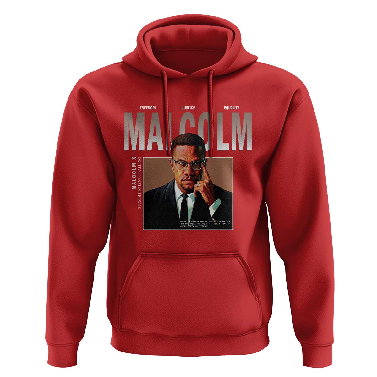 Black History Hero Malcolm X Hoodie Stumbling Is Not Falling TS12