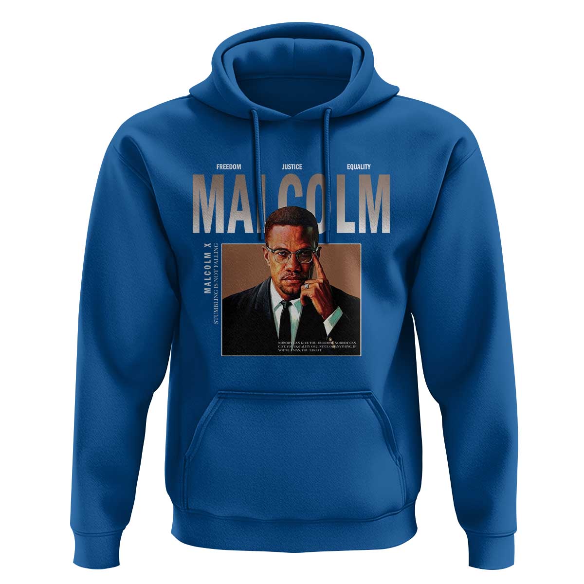Black History Hero Malcolm X Hoodie Stumbling Is Not Falling TS12