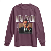 Black History Hero Malcolm X Long Sleeve Shirt Stumbling Is Not Falling TS12