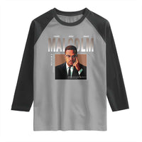 Black History Hero Malcolm X Raglan Shirt Stumbling Is Not Falling TS12