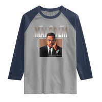Black History Hero Malcolm X Raglan Shirt Stumbling Is Not Falling TS12