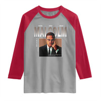 Black History Hero Malcolm X Raglan Shirt Stumbling Is Not Falling TS12