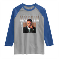 Black History Hero Malcolm X Raglan Shirt Stumbling Is Not Falling TS12