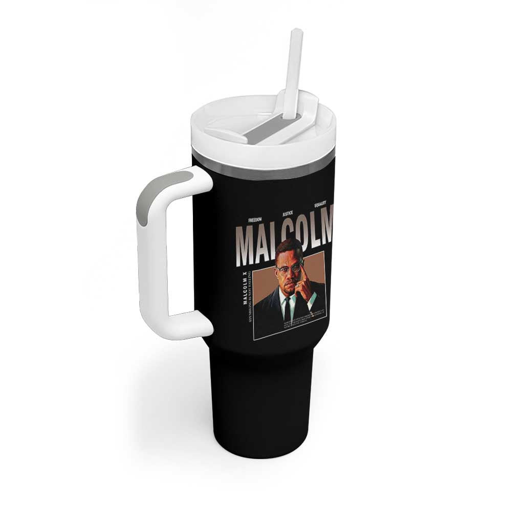 Black History Hero Malcolm X Tumbler With Handle Stumbling Is Not Falling TS12