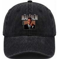 Black History Hero Malcolm X Washed Cotton Baseball Cap Stumbling Is Not Falling