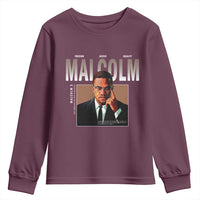 Black History Hero Malcolm X Youth Sweatshirt Stumbling Is Not Falling TS12
