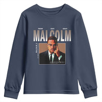 Black History Hero Malcolm X Youth Sweatshirt Stumbling Is Not Falling TS12
