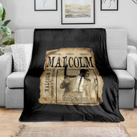 Malcolm X Historical Newspaper Throw Blanket Stumbling Is Not Falling Black History TS12