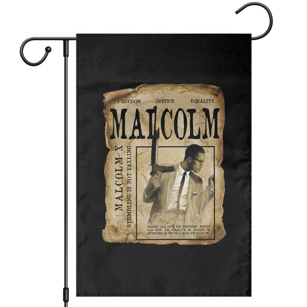 Malcolm X Historical Newspaper Garden Flag Stumbling Is Not Falling Black History TS12