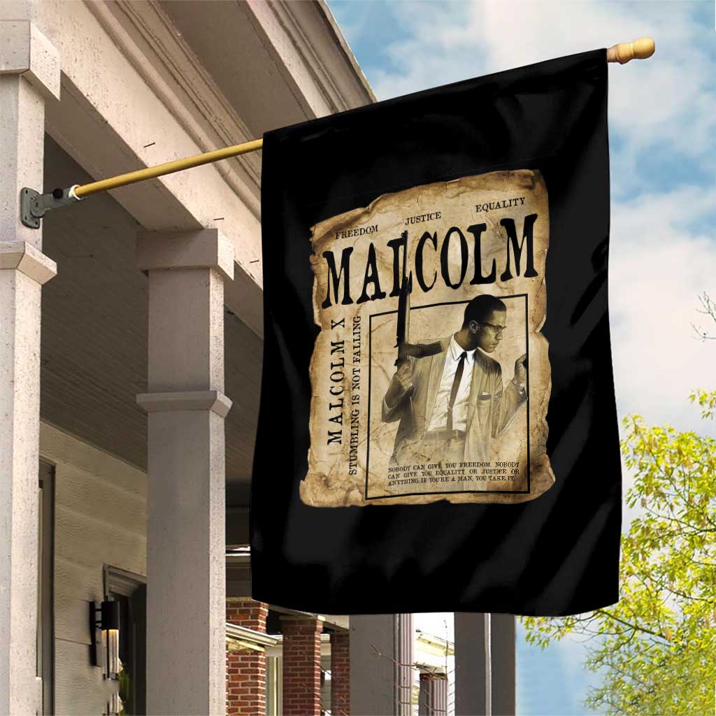 Malcolm X Historical Newspaper Garden Flag Stumbling Is Not Falling Black History TS12