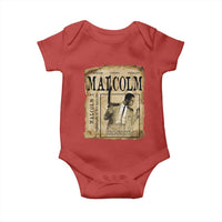 Malcolm X Historical Newspaper Baby Onesie Stumbling Is Not Falling Black History TS12