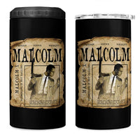 Malcolm X Historical Newspaper 4 in 1 Can Cooler Tumbler Stumbling Is Not Falling Black History TS12