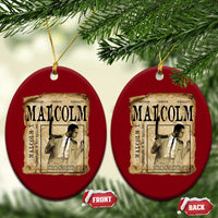 Malcolm X Historical Newspaper Ceramic Ornament Stumbling Is Not Falling Black History TS12