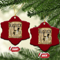 Malcolm X Historical Newspaper Ceramic Ornament Stumbling Is Not Falling Black History TS12