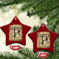 Malcolm X Historical Newspaper Ceramic Ornament Stumbling Is Not Falling Black History TS12
