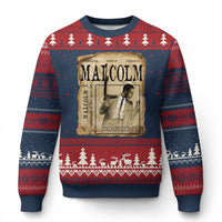 Malcolm X Historical Newspaper Ugly Christmas Sweater Stumbling Is Not Falling Black History TS12