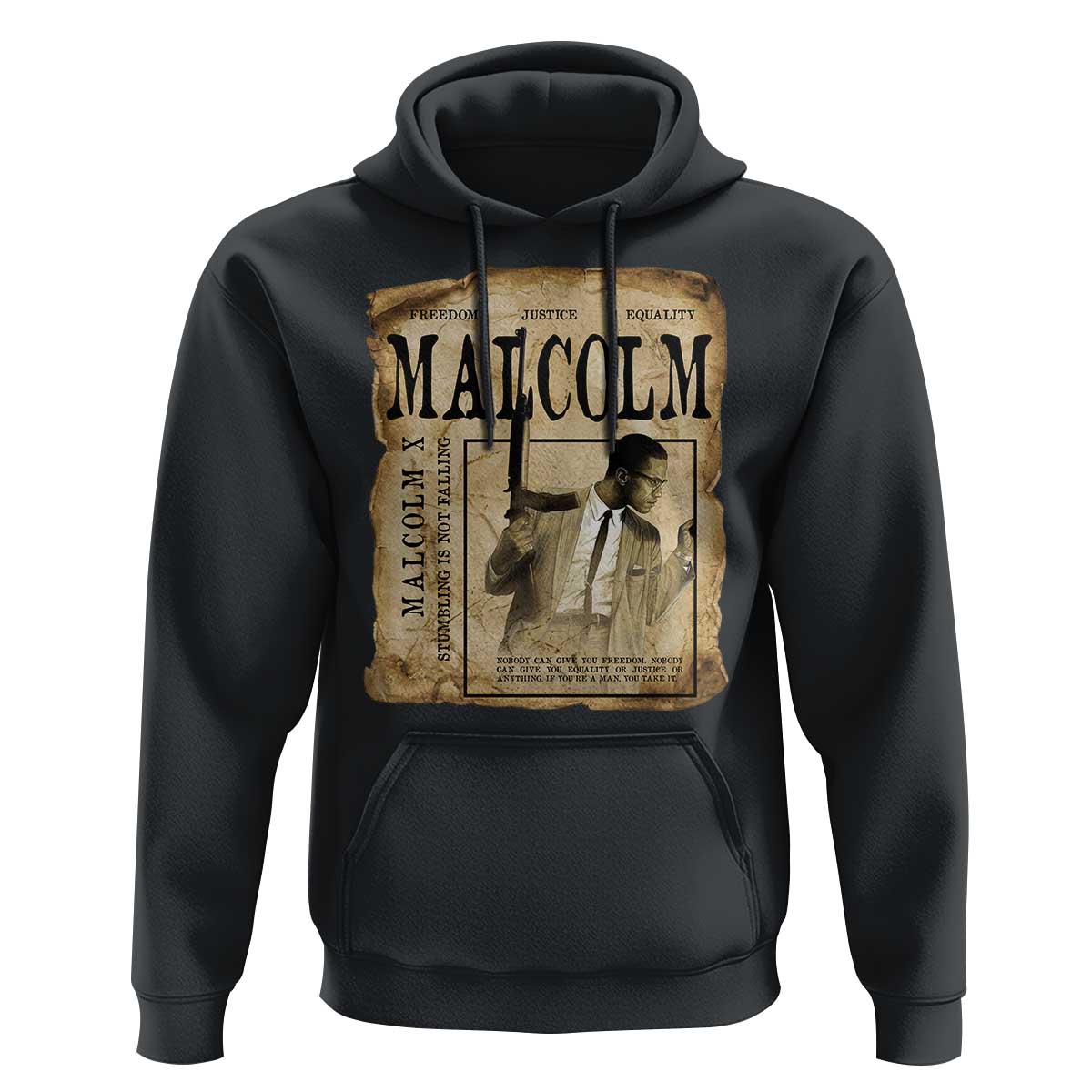 Malcolm X Historical Newspaper Hoodie Stumbling Is Not Falling Black History TS12