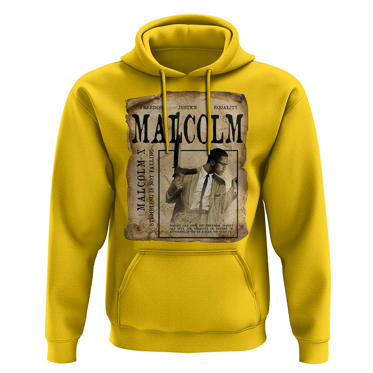Malcolm X Historical Newspaper Hoodie Stumbling Is Not Falling Black History TS12