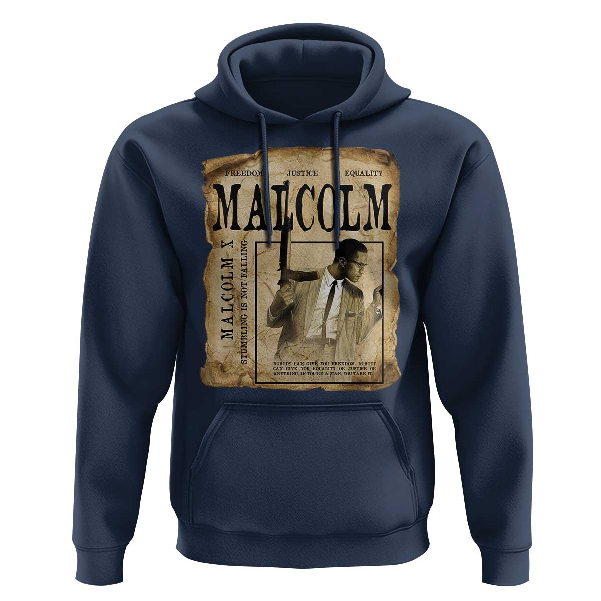 Malcolm X Historical Newspaper Hoodie Stumbling Is Not Falling Black History TS12