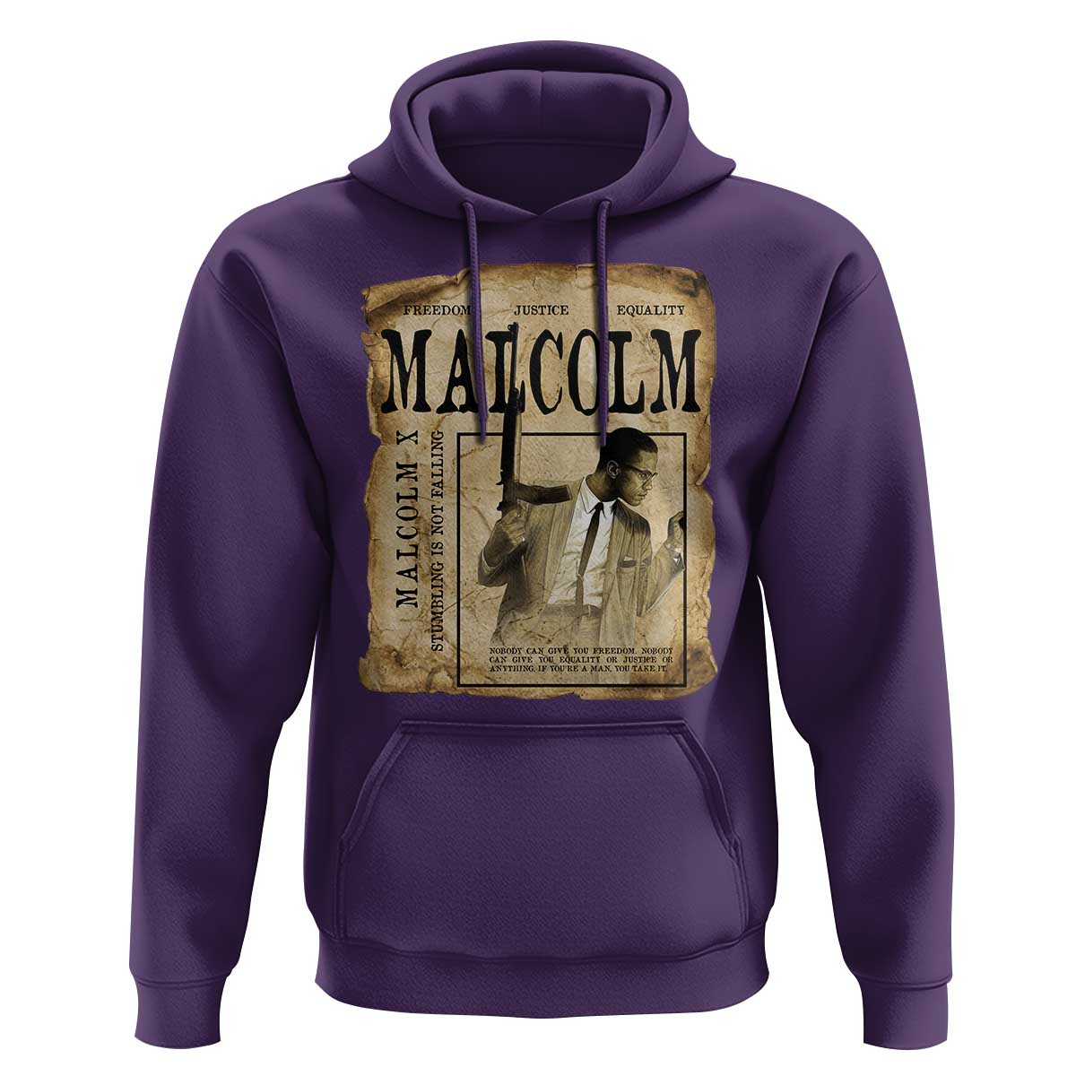Malcolm X Historical Newspaper Hoodie Stumbling Is Not Falling Black History TS12