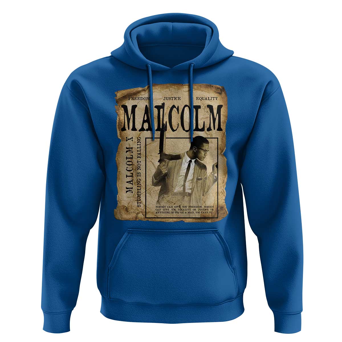 Malcolm X Historical Newspaper Hoodie Stumbling Is Not Falling Black History TS12