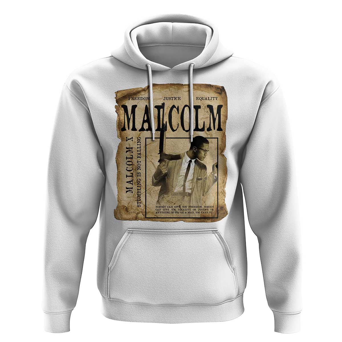 Malcolm X Historical Newspaper Hoodie Stumbling Is Not Falling Black History TS12