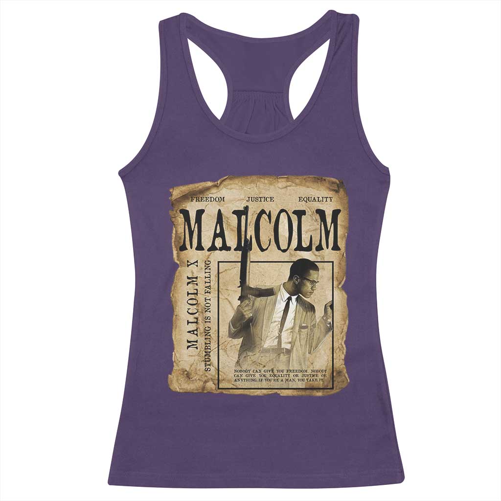 Malcolm X Historical Newspaper Racerback Tank Top Stumbling Is Not Falling Black History TS12