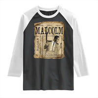 Malcolm X Historical Newspaper Raglan Shirt Stumbling Is Not Falling Black History TS12