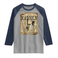 Malcolm X Historical Newspaper Raglan Shirt Stumbling Is Not Falling Black History TS12