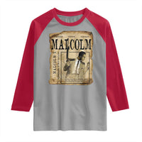 Malcolm X Historical Newspaper Raglan Shirt Stumbling Is Not Falling Black History TS12