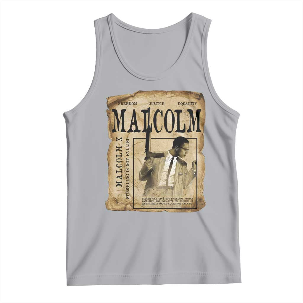 Malcolm X Historical Newspaper Tank Top Stumbling Is Not Falling Black History TS12