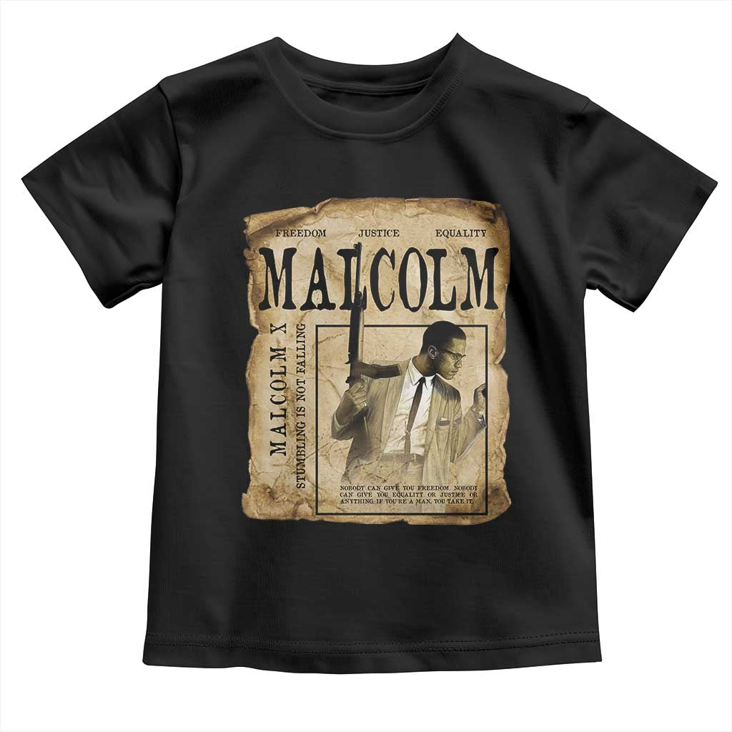 Malcolm X Historical Newspaper Toddler T Shirt Stumbling Is Not Falling Black History TS12