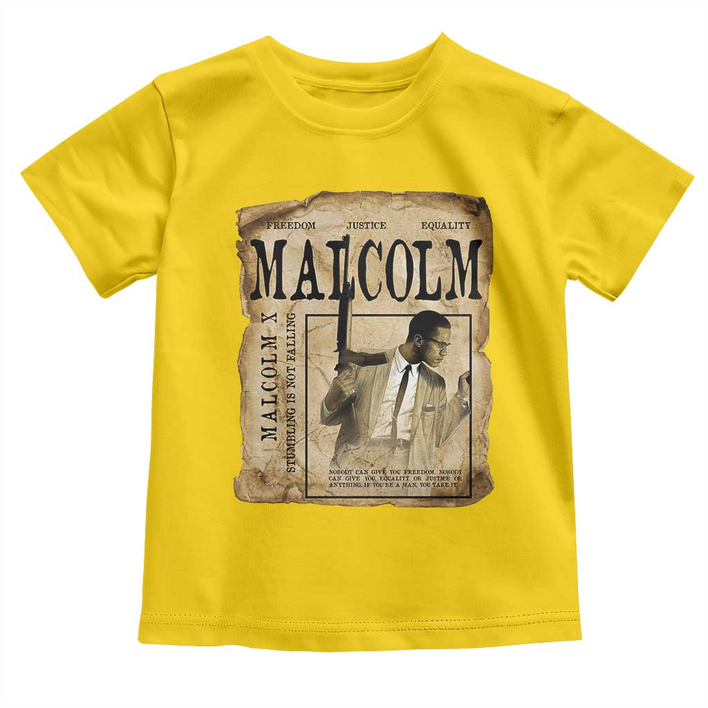 Malcolm X Historical Newspaper Toddler T Shirt Stumbling Is Not Falling Black History TS12