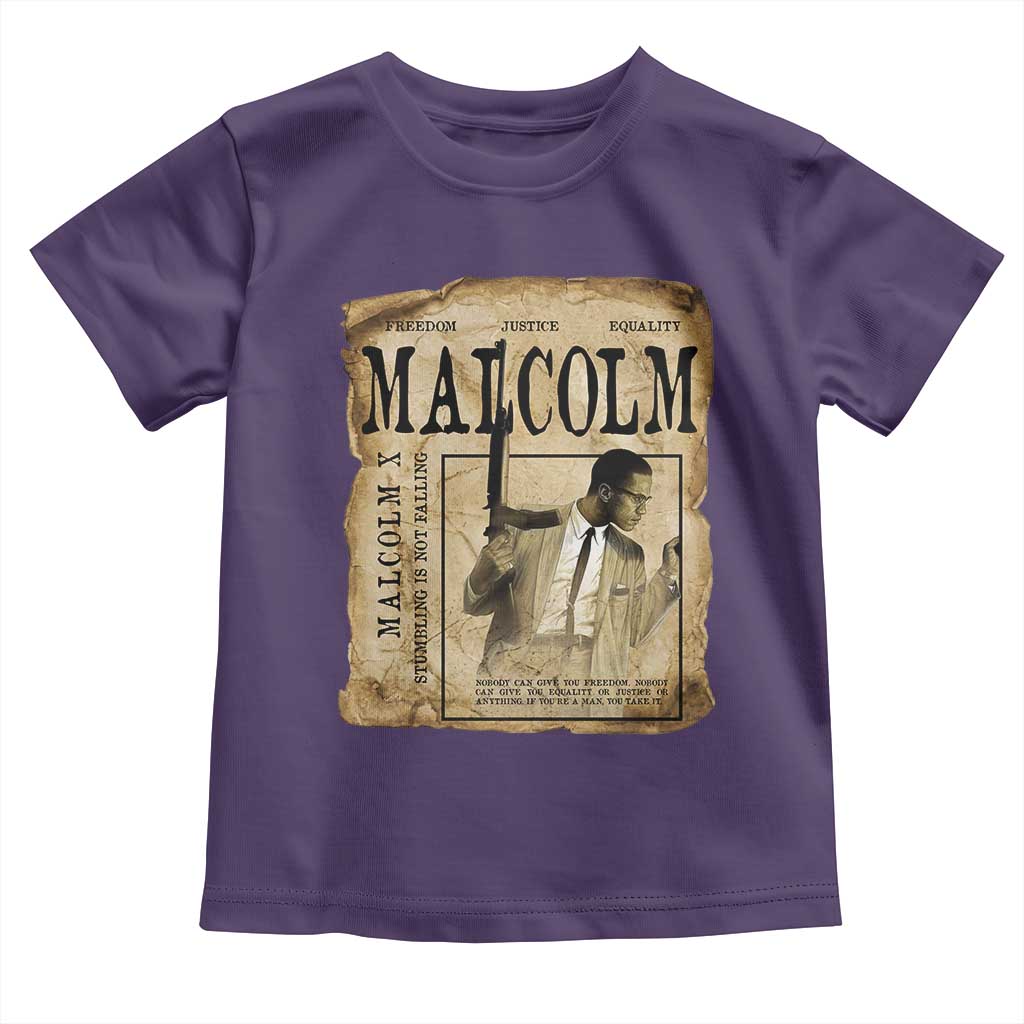 Malcolm X Historical Newspaper Toddler T Shirt Stumbling Is Not Falling Black History TS12