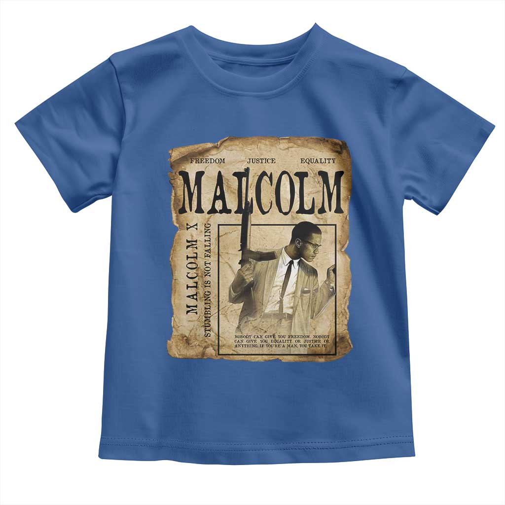 Malcolm X Historical Newspaper Toddler T Shirt Stumbling Is Not Falling Black History TS12
