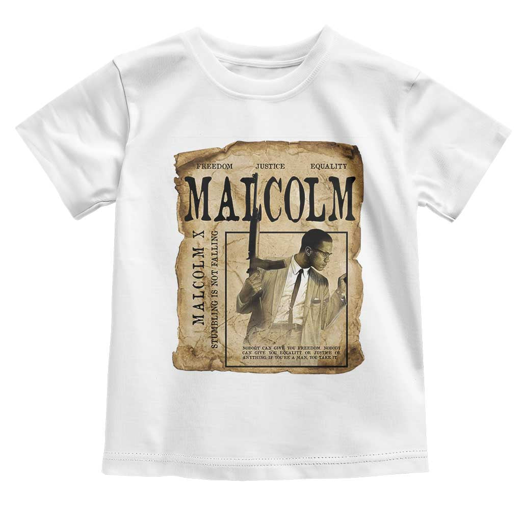 Malcolm X Historical Newspaper Toddler T Shirt Stumbling Is Not Falling Black History TS12