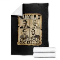 Malcolm X Throw Blanket Stumbling Is Not Falling Historical Poster TS12