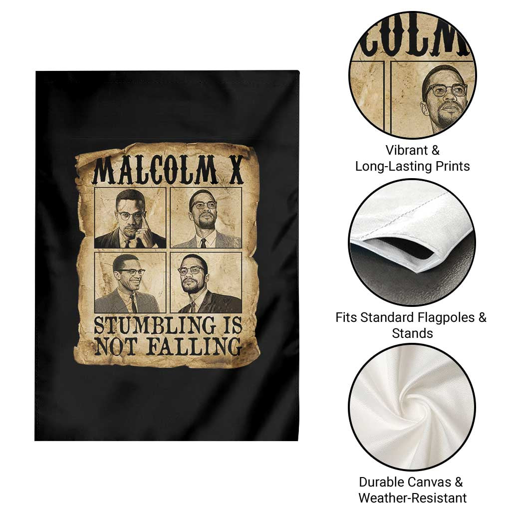 Malcolm X Garden Flag Stumbling Is Not Falling Historical Poster TS12