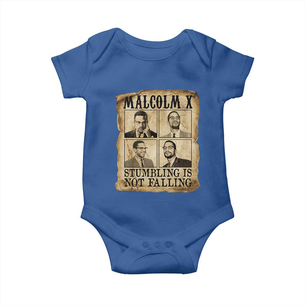Malcolm X Baby Onesie Stumbling Is Not Falling Historical Poster TS12