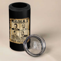 Malcolm X 4 in 1 Can Cooler Tumbler Stumbling Is Not Falling Historical Poster TS12